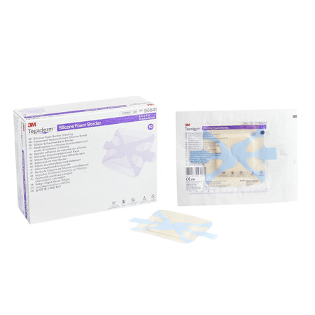 Solventum 90641 3M Tegaderm Silicone Adhesive with Border Silicone Foam Dressing