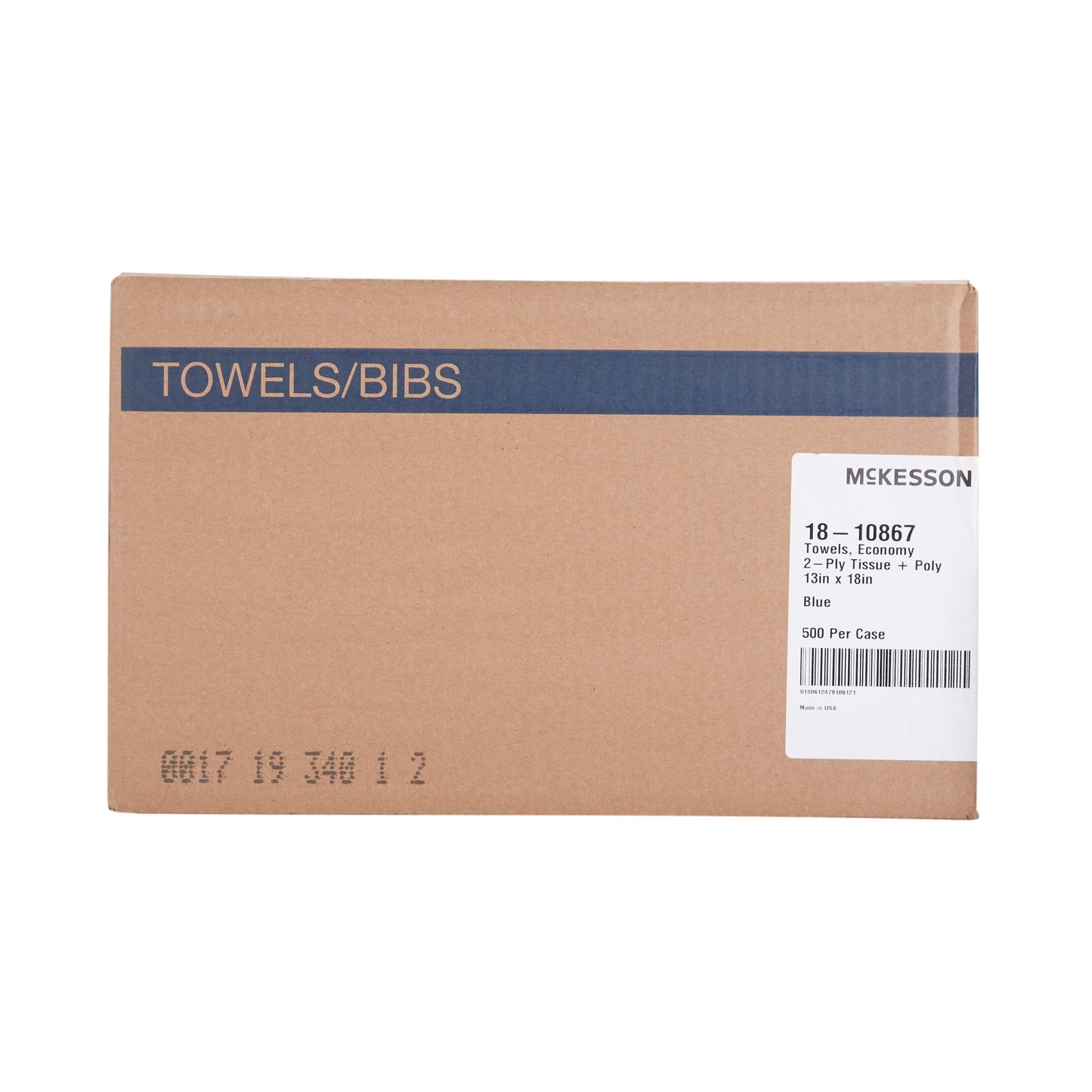 McKesson Deluxe Nonsterile Blue Procedure Towel, 13 x 18 Inch