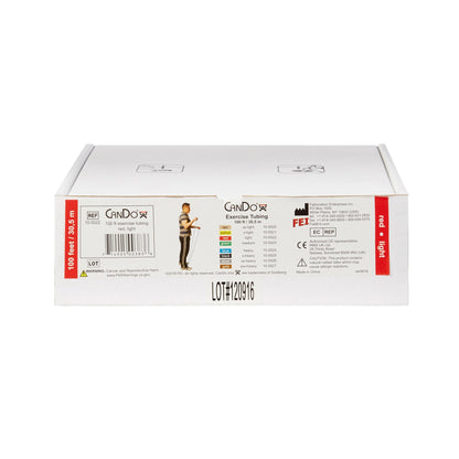 CanDo® Low Powder Exercise Resistance Tubing, Red, 100', Light Resistance