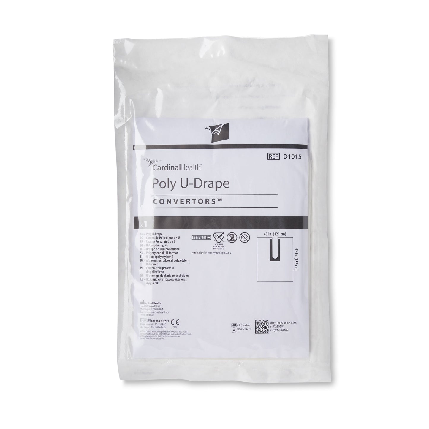 Orthopedic Drape Poly U-drape 48 W X 52 L Inch Sterile