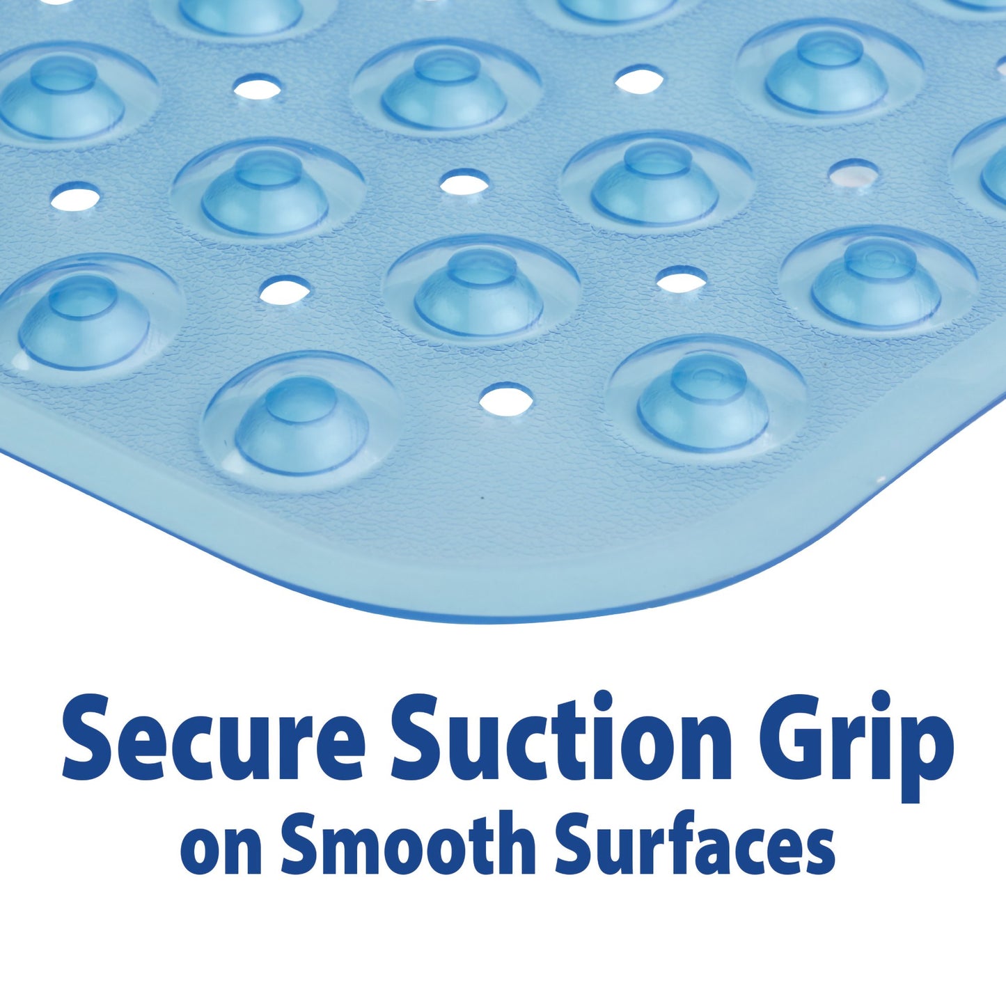 Theracare Bathtub Mat, Antifungal, Blue, 15 x 27 Inch