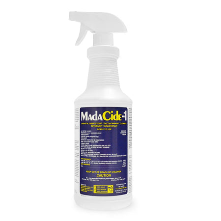 Mada MadaCide-1 Surface Disinfectant Cleaner, Liquid, Scented, NonSterile, Each, 32oz/Spray, 1gal/Jug by Mada Medical.