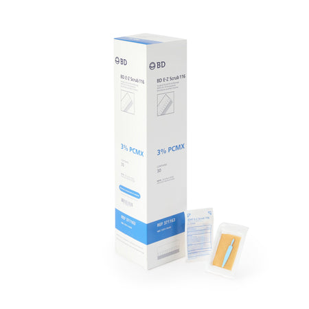 BD 371163 E-Z Scrub Chloroxylenol Impregnated Brush, Blue