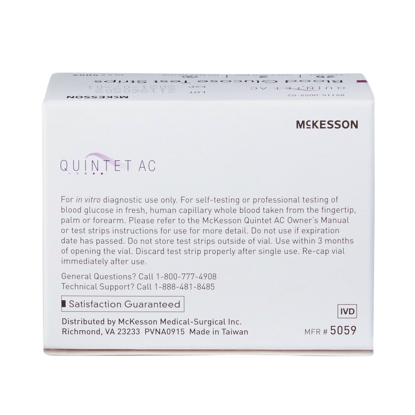 Quintet AC® Blood Glucose Test Strips