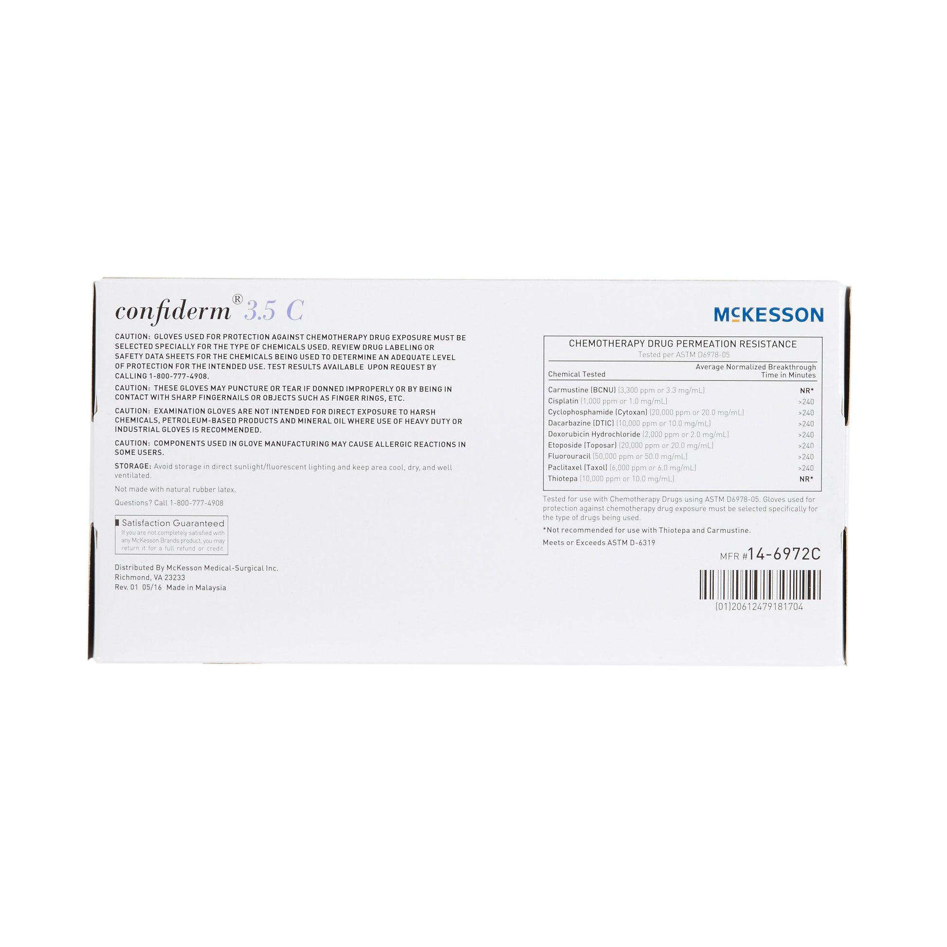 McKesson Confiderm 3.5C Nitrile Exam Glove, Extra Small, Blue by McKesson Brand product image - view 7