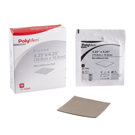 Ferris 1044 PolyMem Nonadhesive Silver Foam Dressing, 4 x 4 Inch