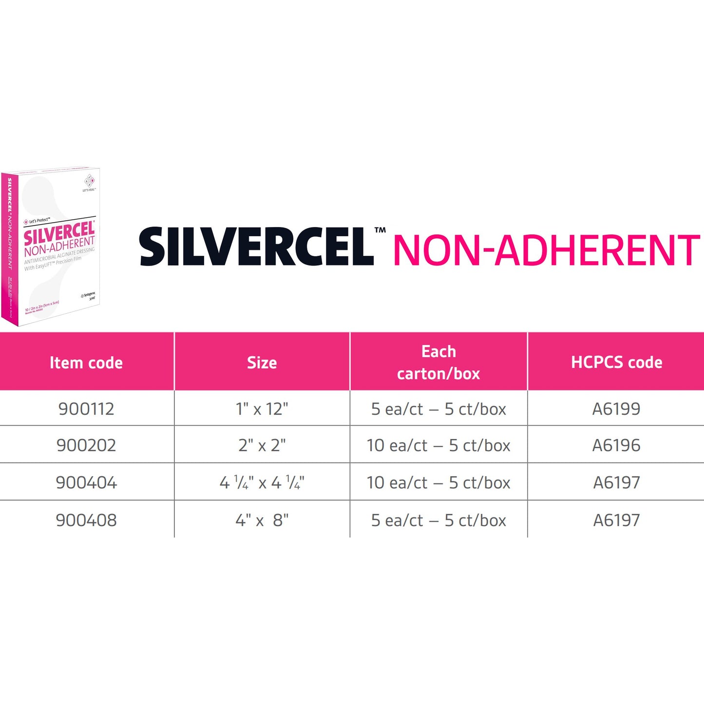 3M™ Silvercel™ Silver Alginate Dressing, 2 x 2 Inch