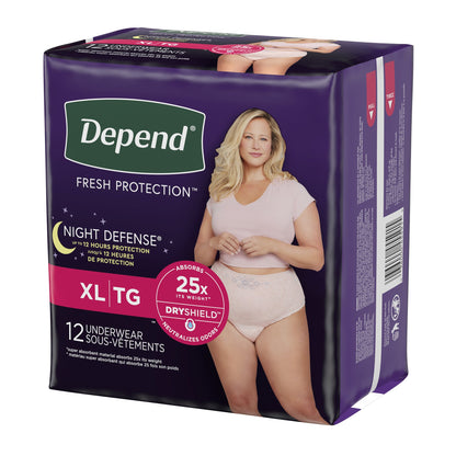 Depend® Night Defense® Women's Absorbent Underwear, X-Large