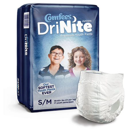 Attends CMF-YSM Comfees DriNite Juniors Absorbent Underwear, Small / Medium