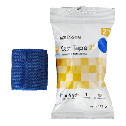 McKesson Blue Cast Tape, 2 Inch x 4 Yard