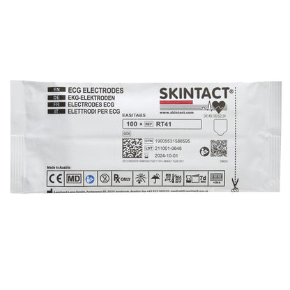 ECG Resting Electrode SKIN TACT™ Tab Connector Solid Gel Adult 100 per Pack