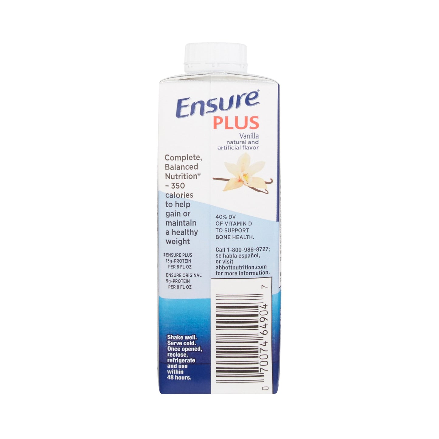 Ensure® Plus Therapeutic Nutrition, Vanilla, 8-ounce carton