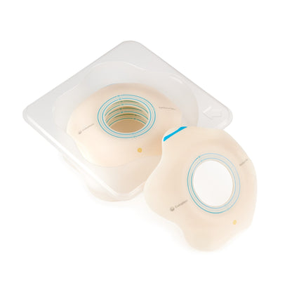 SenSura® Mio Click Convex Flip Ostomy Barrier, 40 mm Stoma Openings, Blue Match