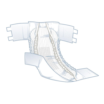 Incontinence Brief FitRight™ Plus Adult Large Unisex Disposable Moderate Absorbency