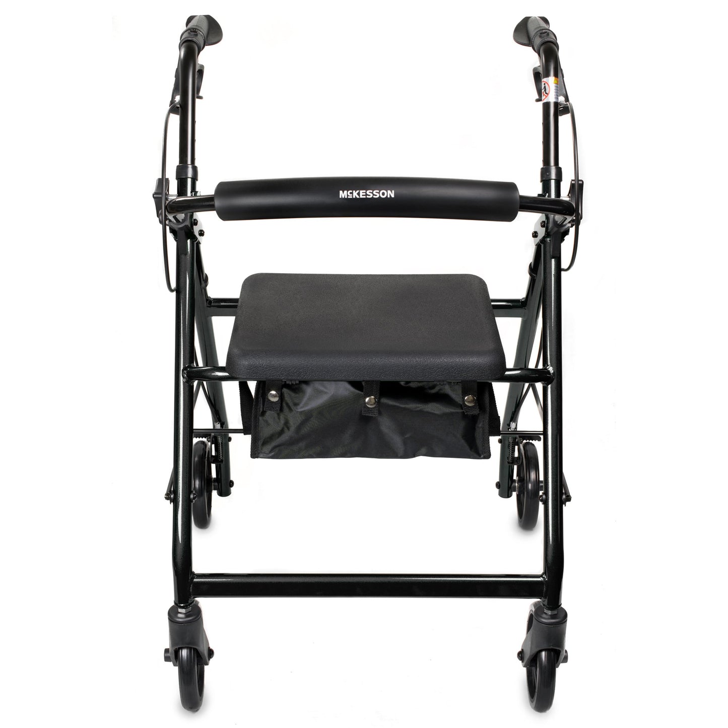 McKesson Folding Aluminum Four-Wheel Rollator, Black