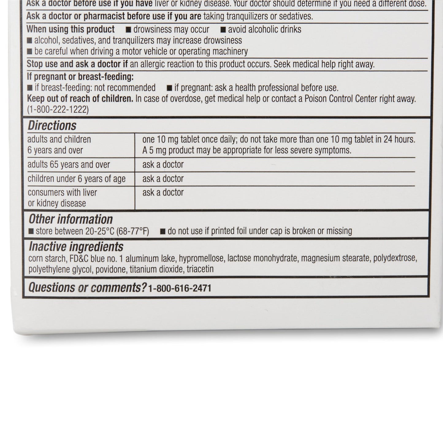 Major® Cetirizine Antihistamine