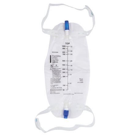 McKesson 4605 Disposable Urinary Leg Bag, 1000 mL