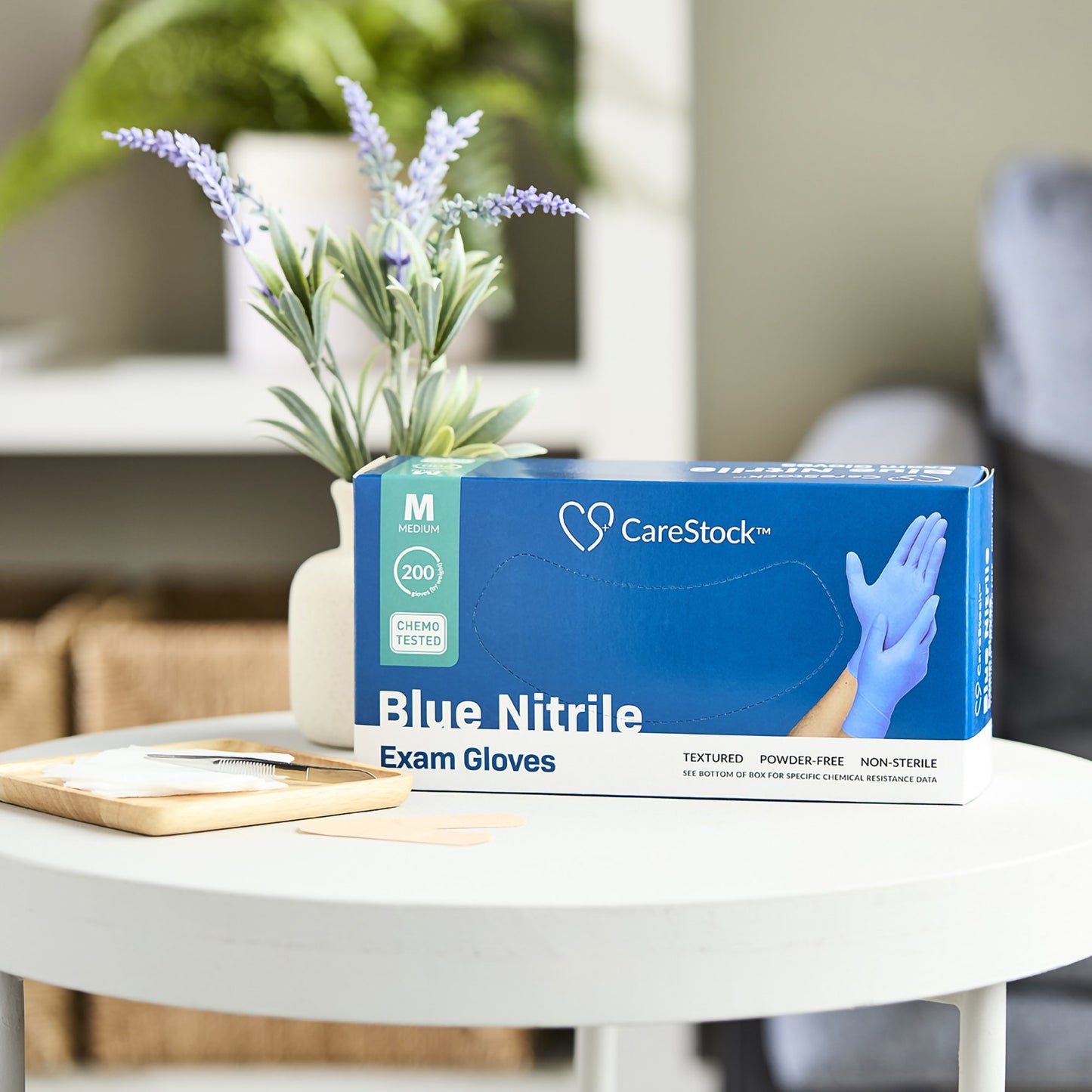 CareStock™ Nitrile Exam Glove, Medium, Blue