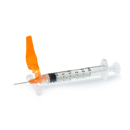 McKesson 16-SN3C2558S Prevent HT Safety 3 mL Hypodermic Syringe, 25 Gauge