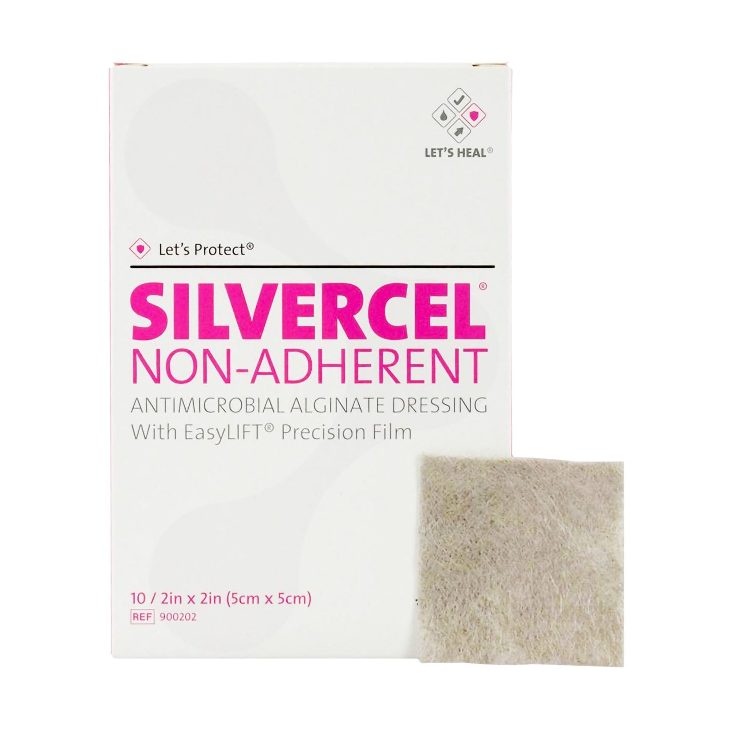 3M™ Silvercel™ Silver Alginate Dressing, 2 x 2 Inch