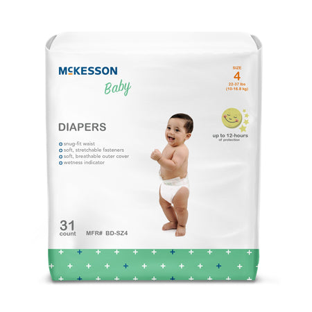 McKesson BD-SZ4 Baby Diaper, Size 4, Kid Design