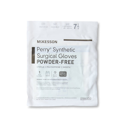 McKesson Perry® Performance Plus Polyisoprene Surgical Glove, Size 7.5, Green