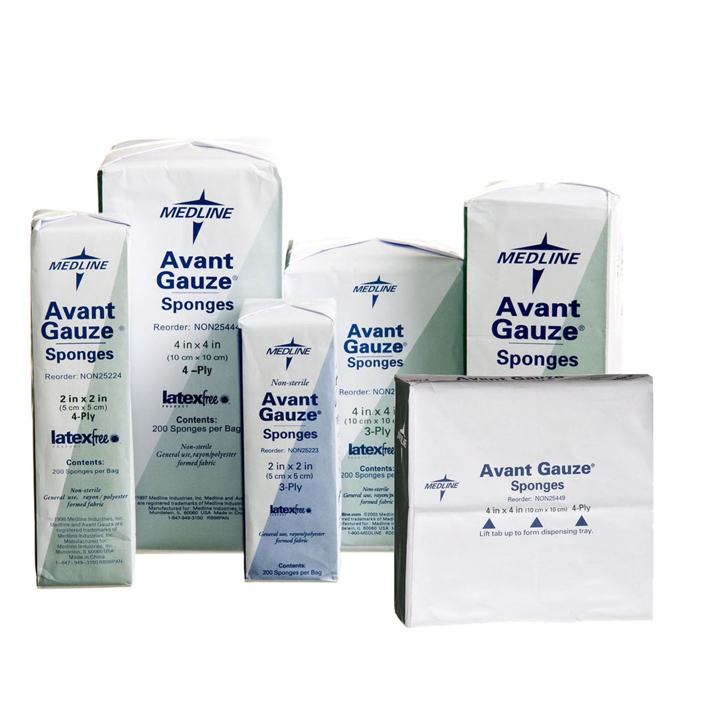 Avant Gauze® Nonwoven Sponge, 4 x 4 Inch, 4-Ply