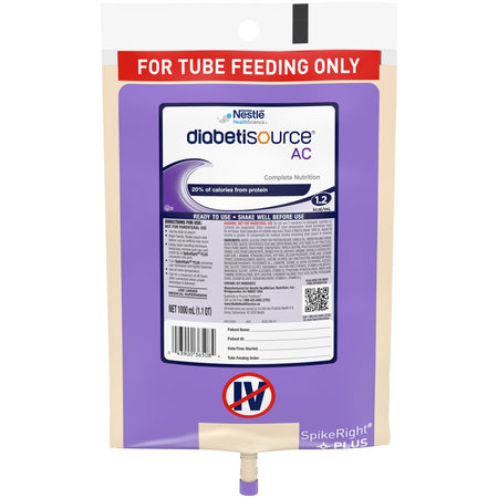 Nestle Healthcare Nutrition 693726 Diabetisource AC Tube Feeding Formula, 33.8 oz. Bag