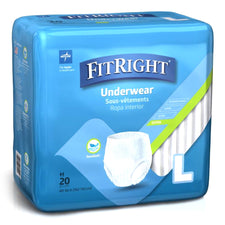 Absorbent Underwear FitRight® Extra Pull On with Tear Away Seams Adult Large Unisex Disposable Moderate Absorbency