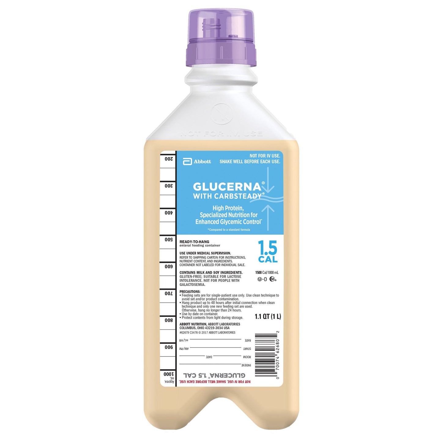 Glucerna® with Carbsteady Tube Feeding Formula, 33.8 oz Ready to Hang Carton
