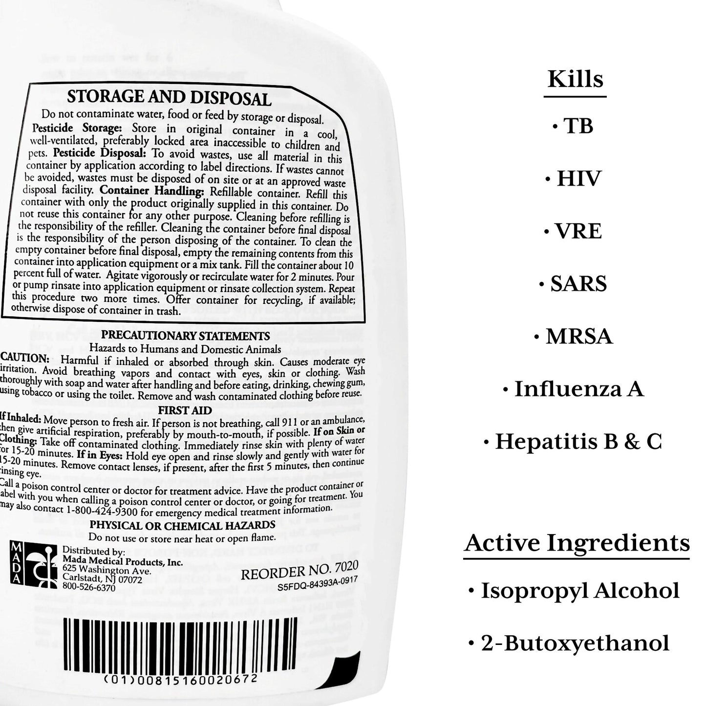 MadaCide FD Germicidal Solution