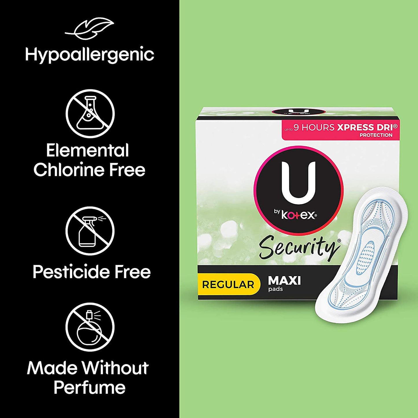 U by Kotex® Security® Maxi Pad, Heavy Absorbency