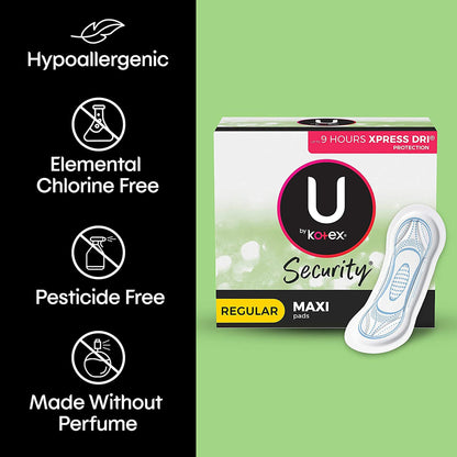 U by Kotex® Security® Maxi Pad, Heavy Absorbency