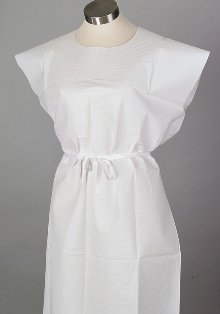 Tidi Products 910420 Patient Exam Gown TIDI Medium White Disposable
