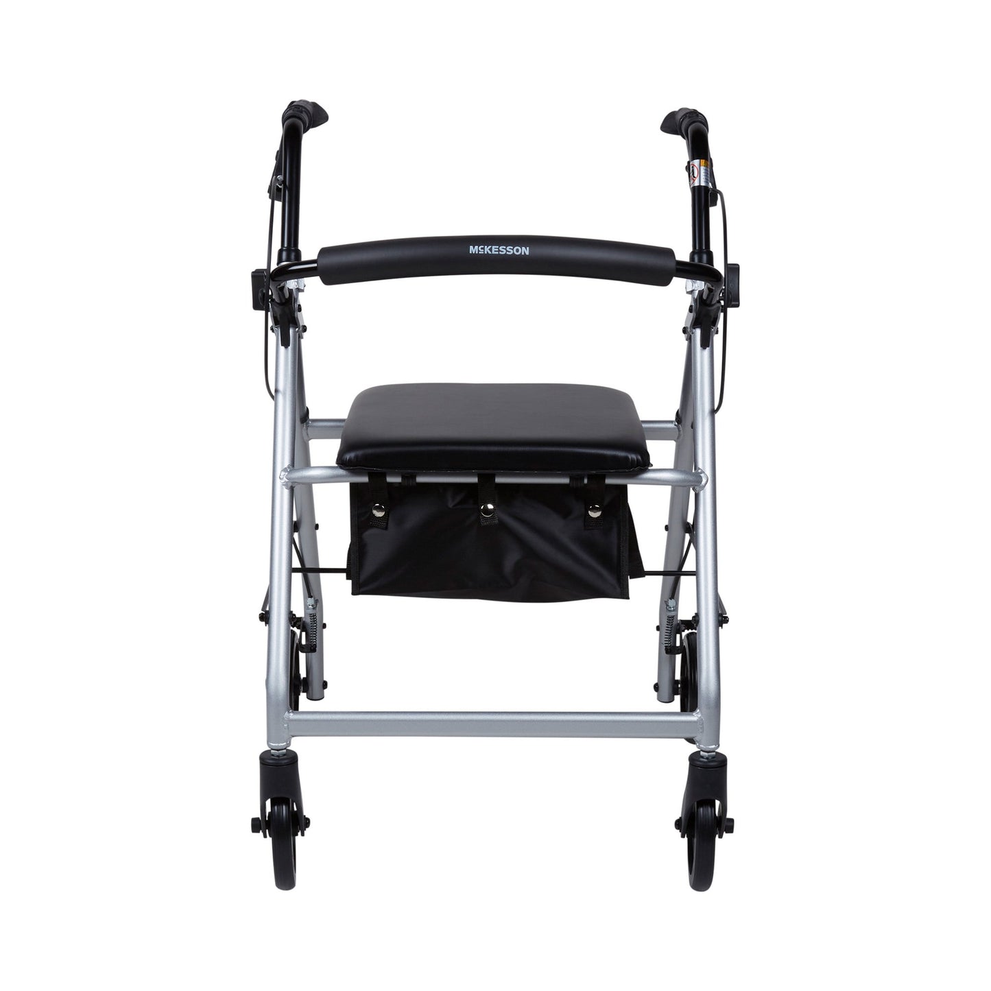 McKesson Folding Aluminum Four-Wheel Rollator, Silver