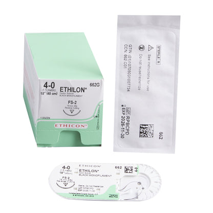 Ethilon™ Suture with Needle, Size 4-0, 19mm