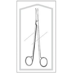 Dissecting Scissors Econo Sterile™ Metzenbaum 7 Inch Length Floor / Office Grade Pakistani Stainless Steel Sterile Finger Ring Handle Curved Blunt Tip / Blunt Tip