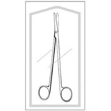 Dissecting Scissors Econo Sterile™ Metzenbaum 7 Inch Length Floor / Office Grade Pakistani Stainless Steel Sterile Finger Ring Handle Curved Blunt Tip / Blunt Tip