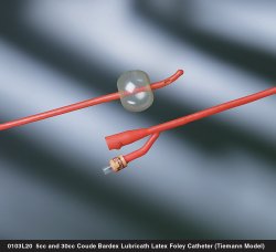 Bard 0103L20 Bardex Lubricath Foley Catheter, 20 Fr., Medium, Coude Tip