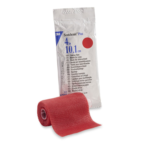 Solventum 82004R 3M Scotchcast Plus Red Cast Tape, 4 Inch x 4 Yard