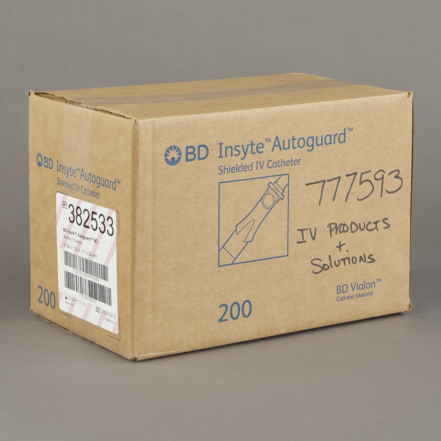 Insyte™ Autoguard™ BC Peripheral IV Catheter, 20 Gauge
