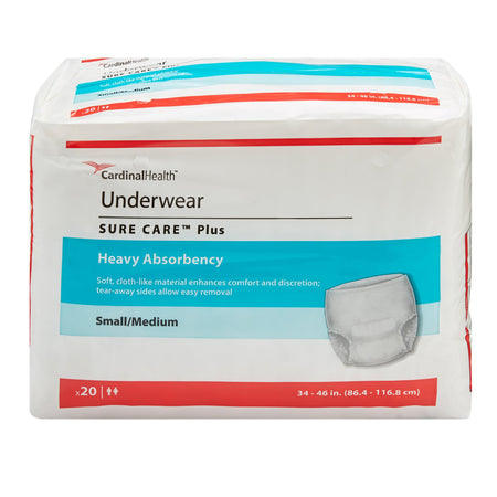 Cardinal 1605 Sure Care Plus Heavy Absorbent Underwear, Medium