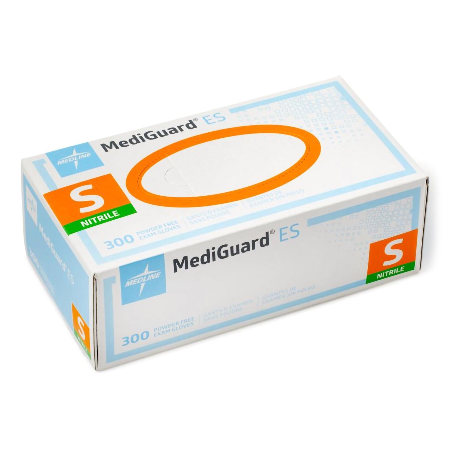 Exam Glove MediGuard® ES Small NonSterile Nitrile Standard Cuff Length Textured Fingertips Blue Not Rated