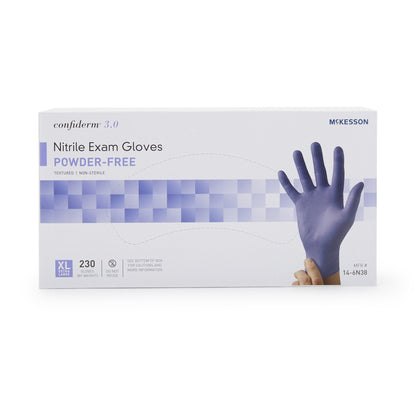 McKesson Confiderm® 3.0 Nitrile Exam Glove, Extra Large, Blue
