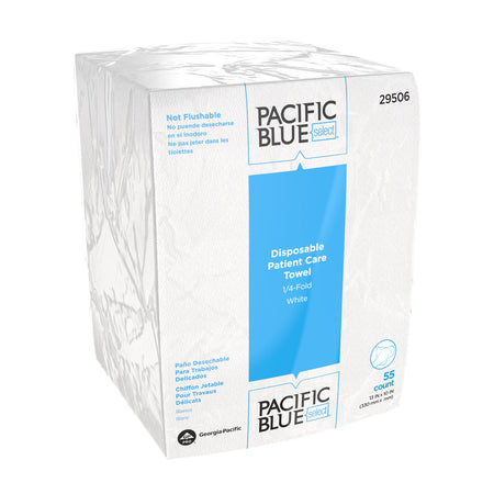 Georgia Pacific 29506 Pacific Blue Select Air-laid Bonded Cellulose Washcloth