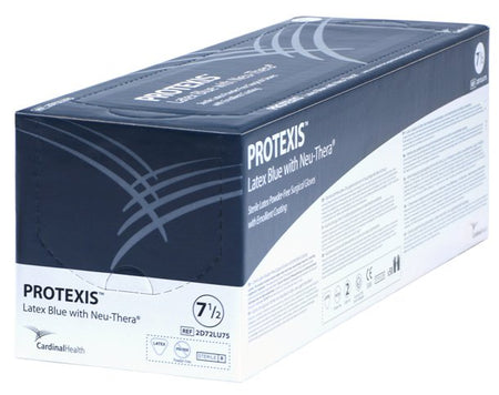 Cardinal 2D72LU65 Protexis Latex Blue with Neu-Thera Latex Surgical Glove, Size 6.5, Blue