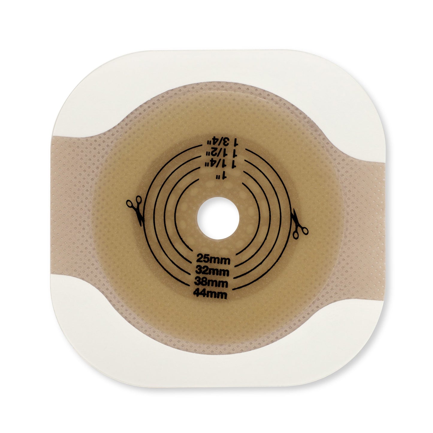 New Image™ Flat CeraPlus™ Ostomy Barrier with Tape Borders, 44 mm Flange, 32 mm