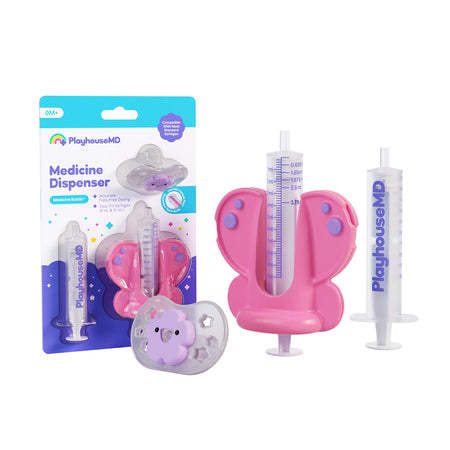 Playhouse MD 1012 Medicine Buddy Butterfly Medication Dispenser for Infants, Babies & Toddlers