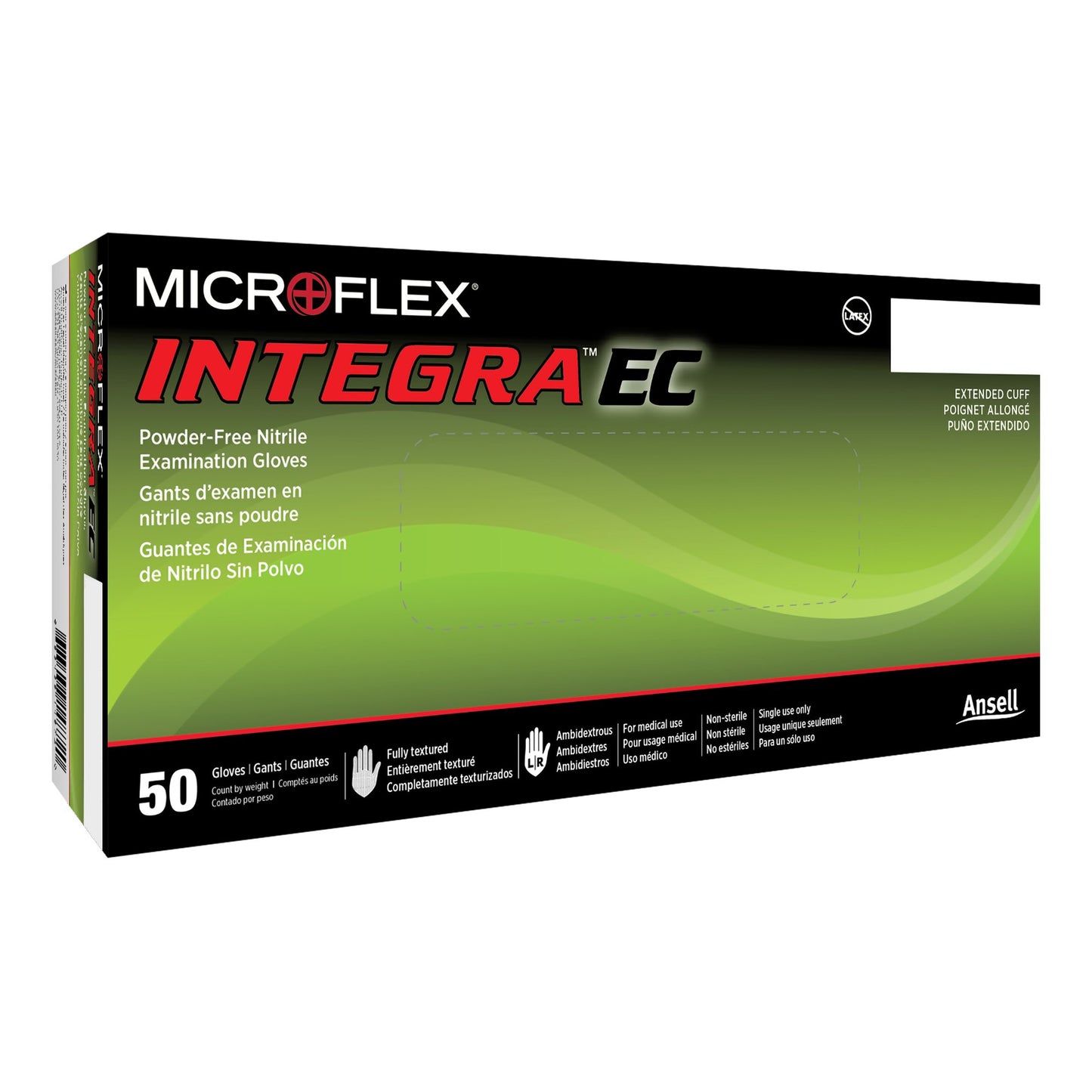 Integra® EC Nitrile Extended Cuff Length Exam Glove, Medium, Blue