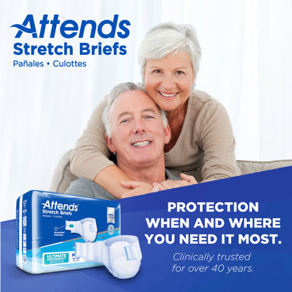 Attends® Stretch Briefs, Medium / Regular